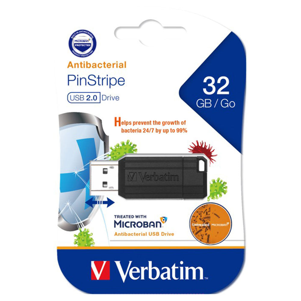 Verbatim Store N Go Microban 2.0 USB Drive (svart)