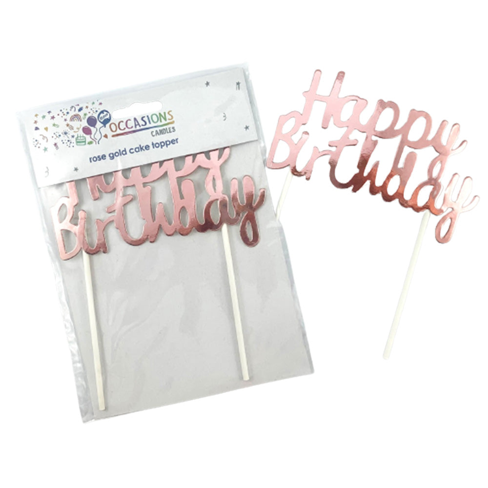 Alpen Happy Birthday Metallic Cake Topper