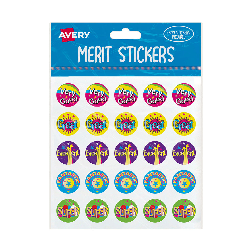 Avery Captions Merit Sticks 300pcs