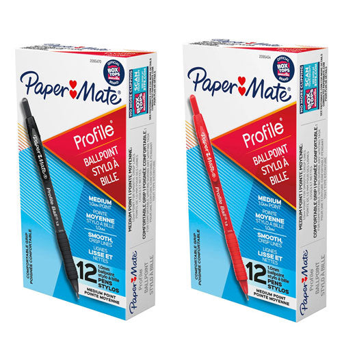 Papermate Profile Retractable Pen 1.0mm 12pcs