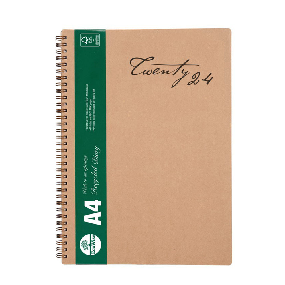 Cumberland Ecowise Kraft A4 2024 Diary