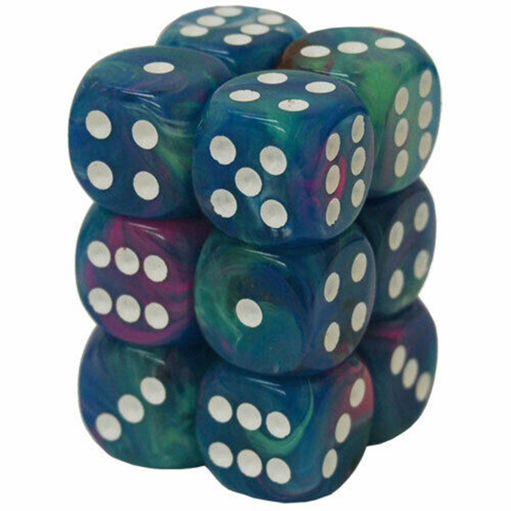 Feestelijke Chessex 16mm D6 Dice Block