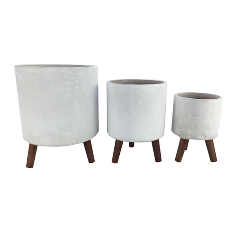 Aster Contrete Planters Set de 3 (25x25x32cm)