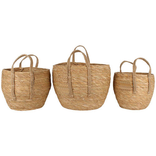 Ropa Rope Bulb Baskets Set of 3 (Large 36x33x29cm)