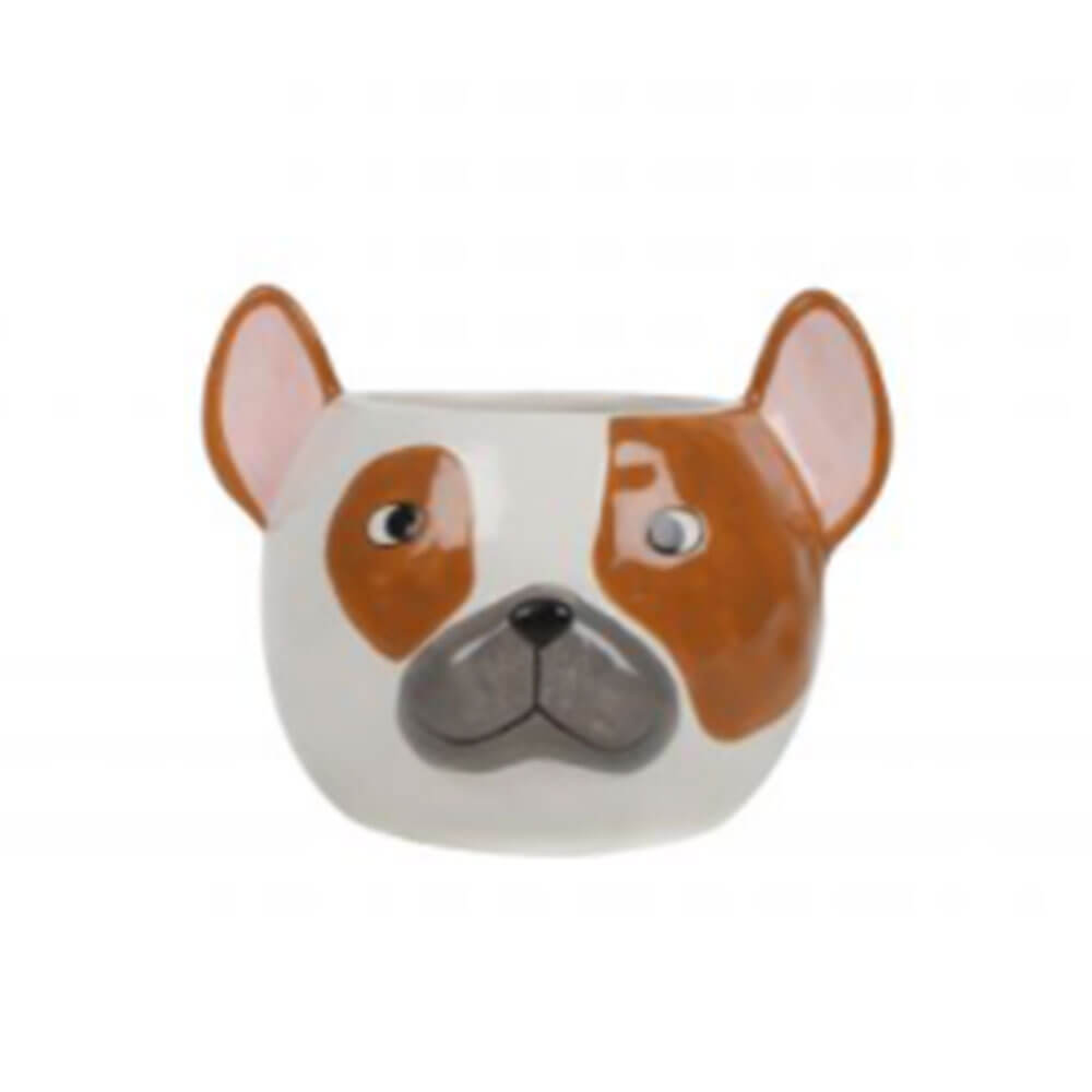 Fransk bulldogg dolomite planter potten