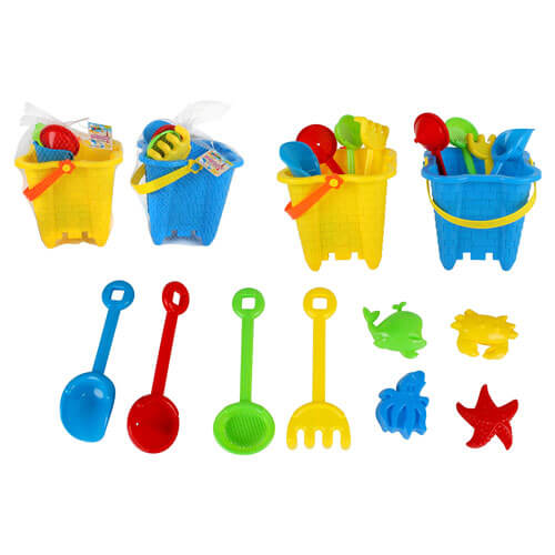 Sand Castle Bucket & Tools (1pc Random Style)