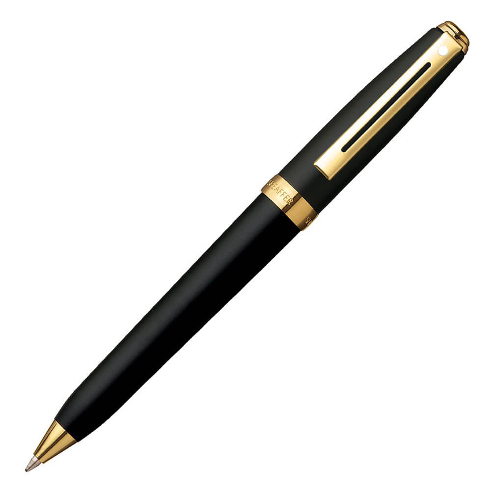 Prelude Black Matte/22ct guldbelagt pen