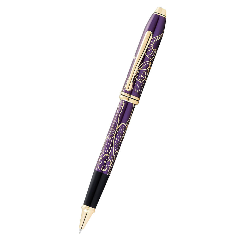 Pen a la laca de ciruela Townsend 23ct rollerball zodiac