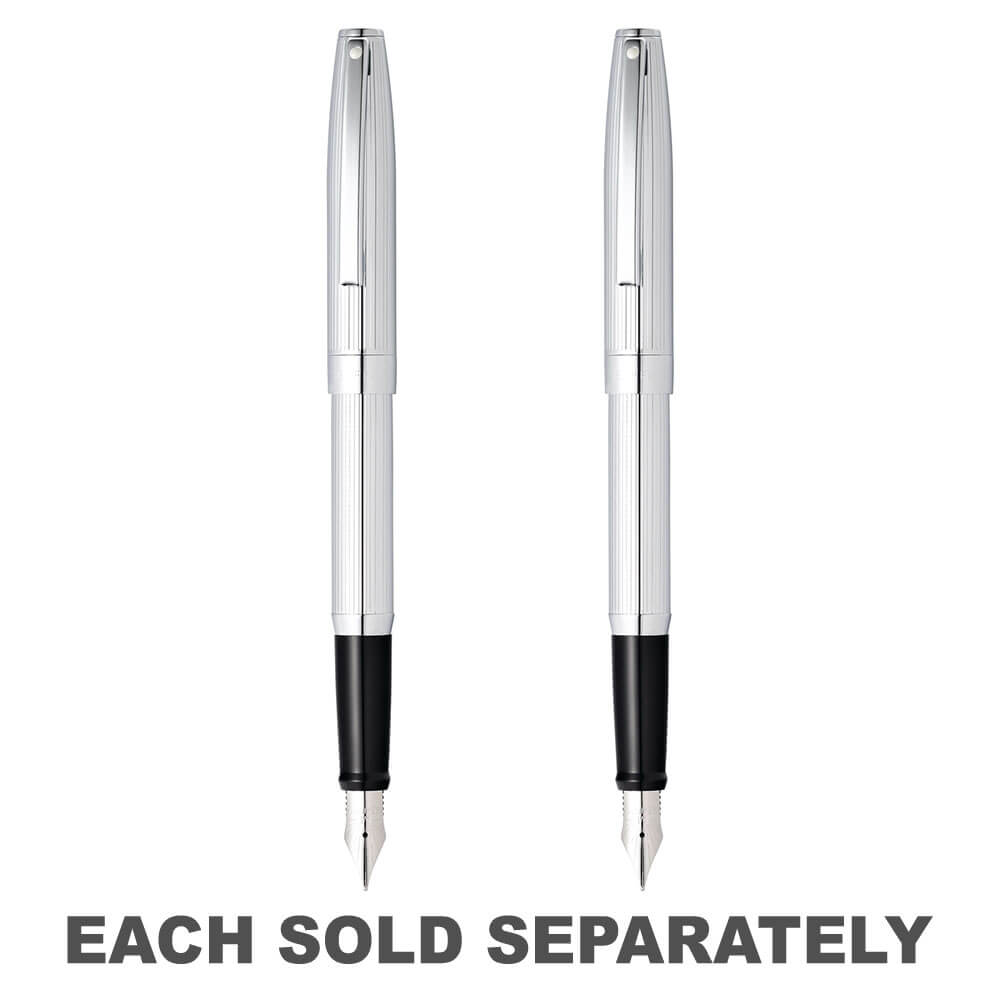 Sagaris Chrome Finish Engraved Fountain Pen