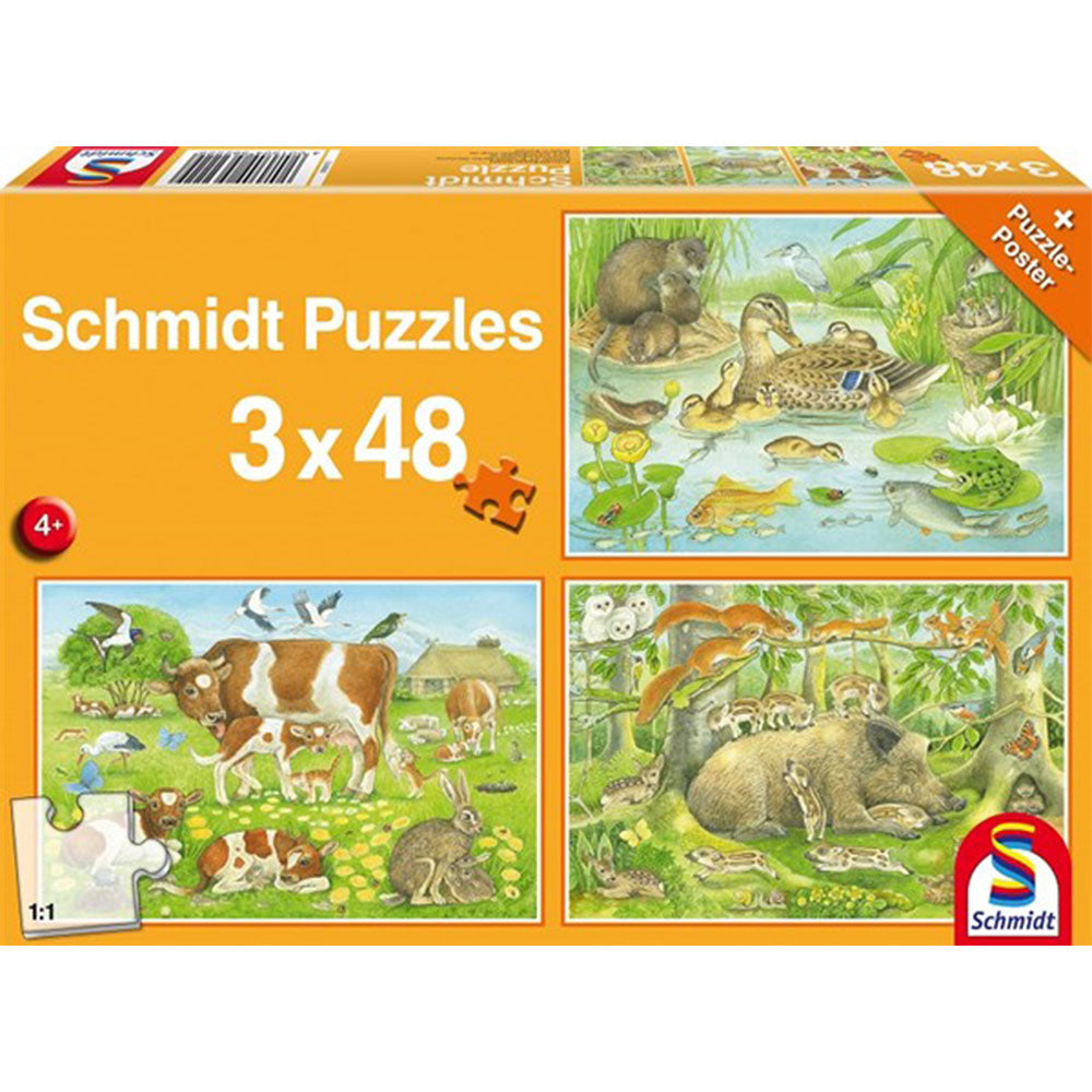 Schmidt Puzzle Jigsaw 3x48pcs