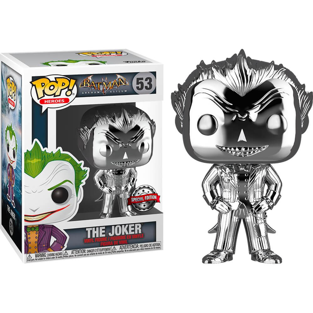 Batman Arkham Asylum Le Joker Chrome Us Excl Pop!