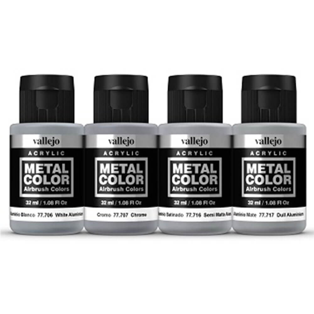 Vallejo Metal Color 4pcs Acryl -verfset