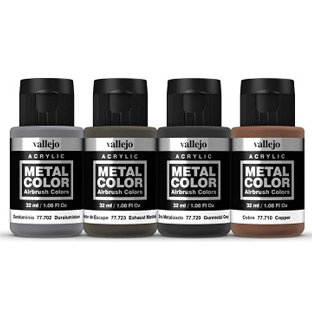 Vallejo Metal Color 4pcs Acryl -verfset