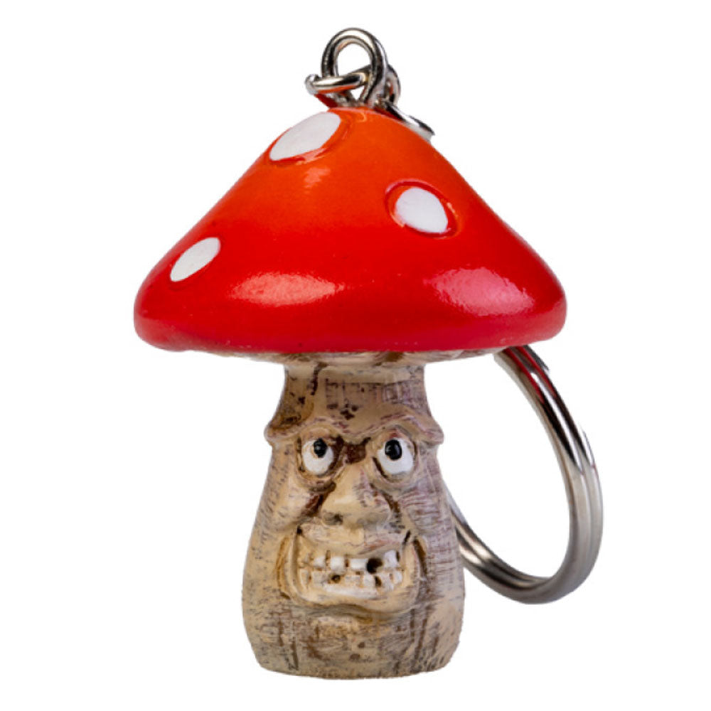 Smiling Magic Mushroom Keychain