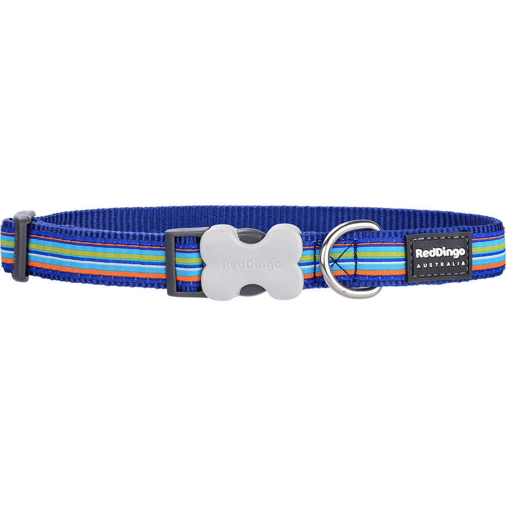 Collar per cani con strisce orizzontali (blu)