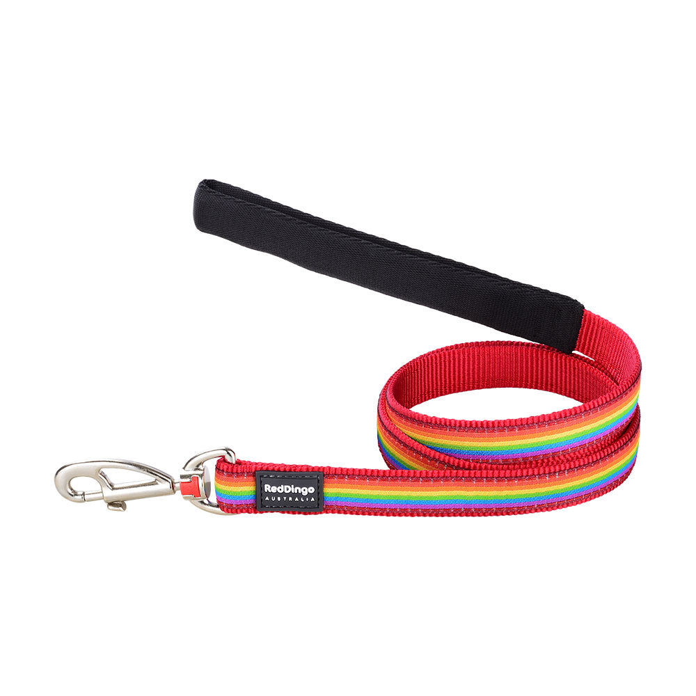 Rainbow Dog Lead (rosso)