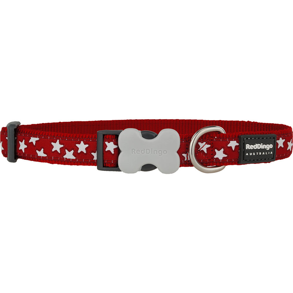 Dog Collar with Star Design (Red)