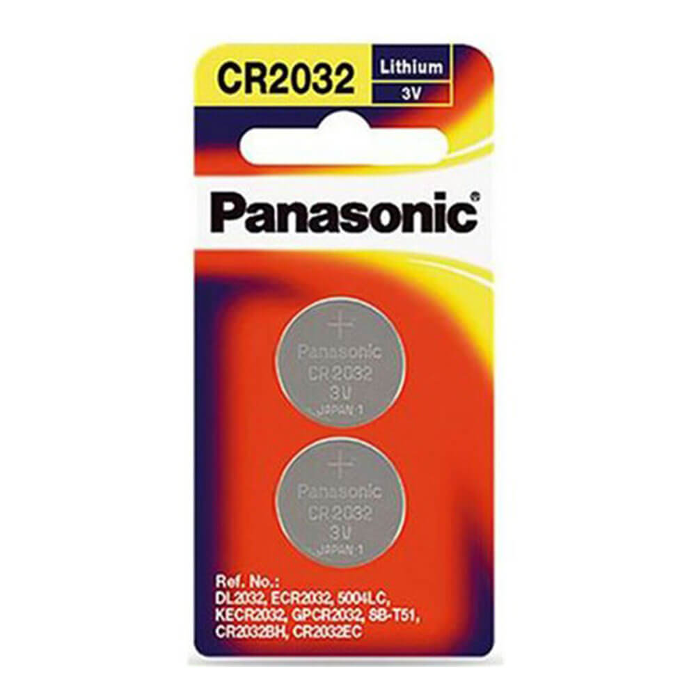 2 Pak Panasonic Lithium -knop Batterij 3V