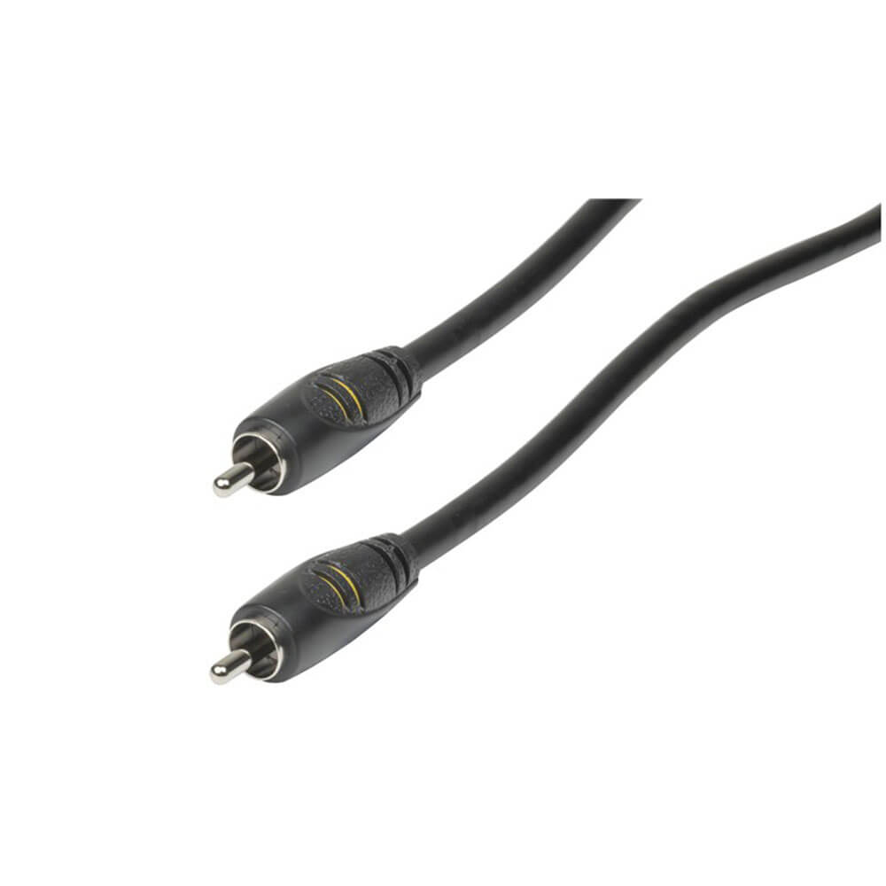 El enchufe RCA para enchufar el cable coaxial RG59U (amarillo)