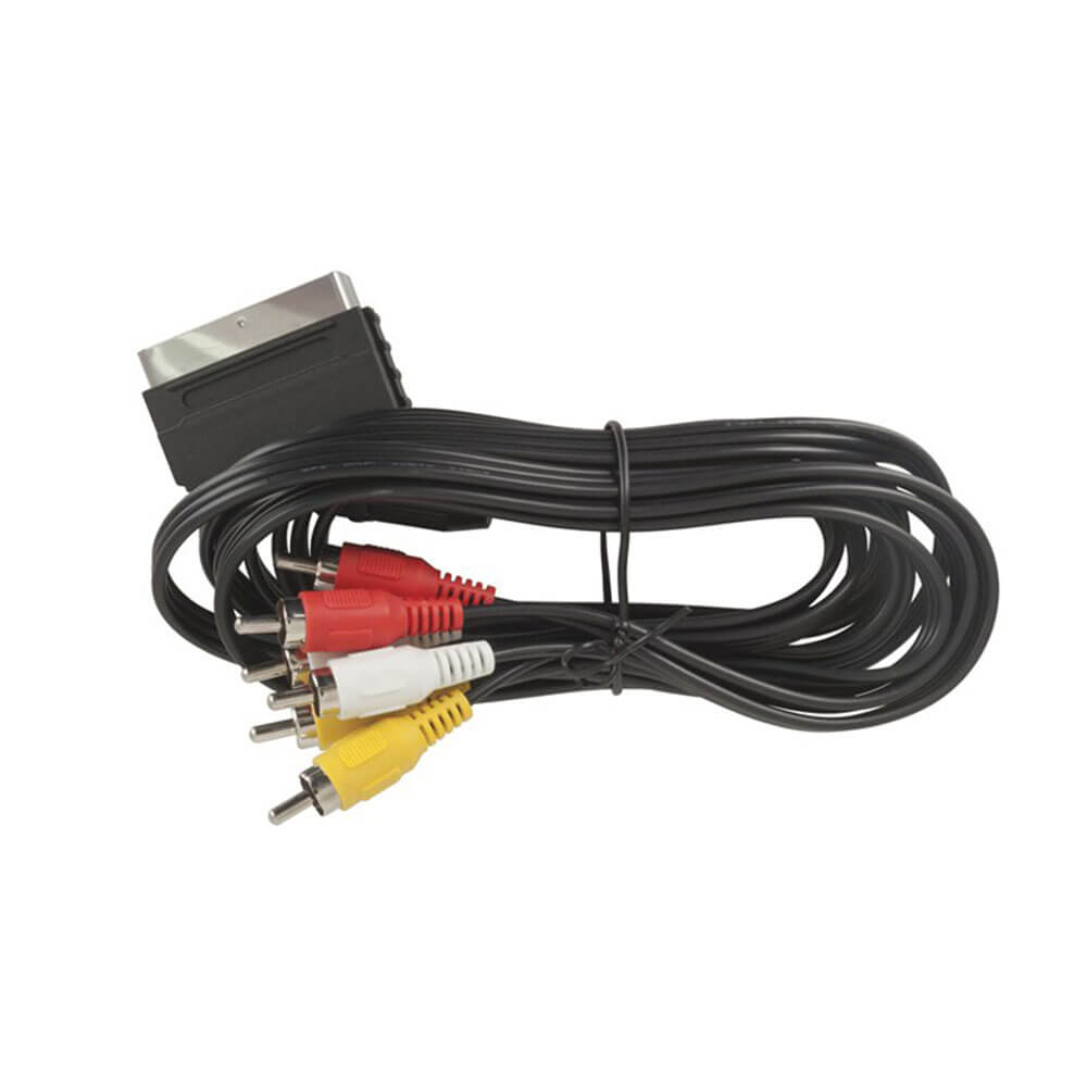 Scart Plug to 6 RCA Plugs Audio Visual Cable (1.5m)