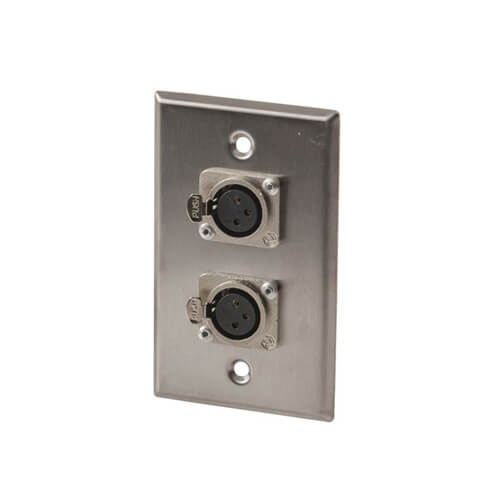 Stainless Steel Wall Plate Female XLR Socket