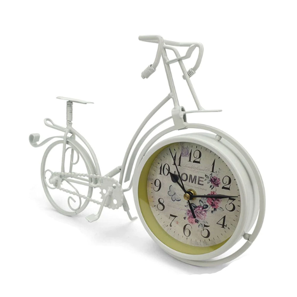 Horloge de table de vélo en métal art