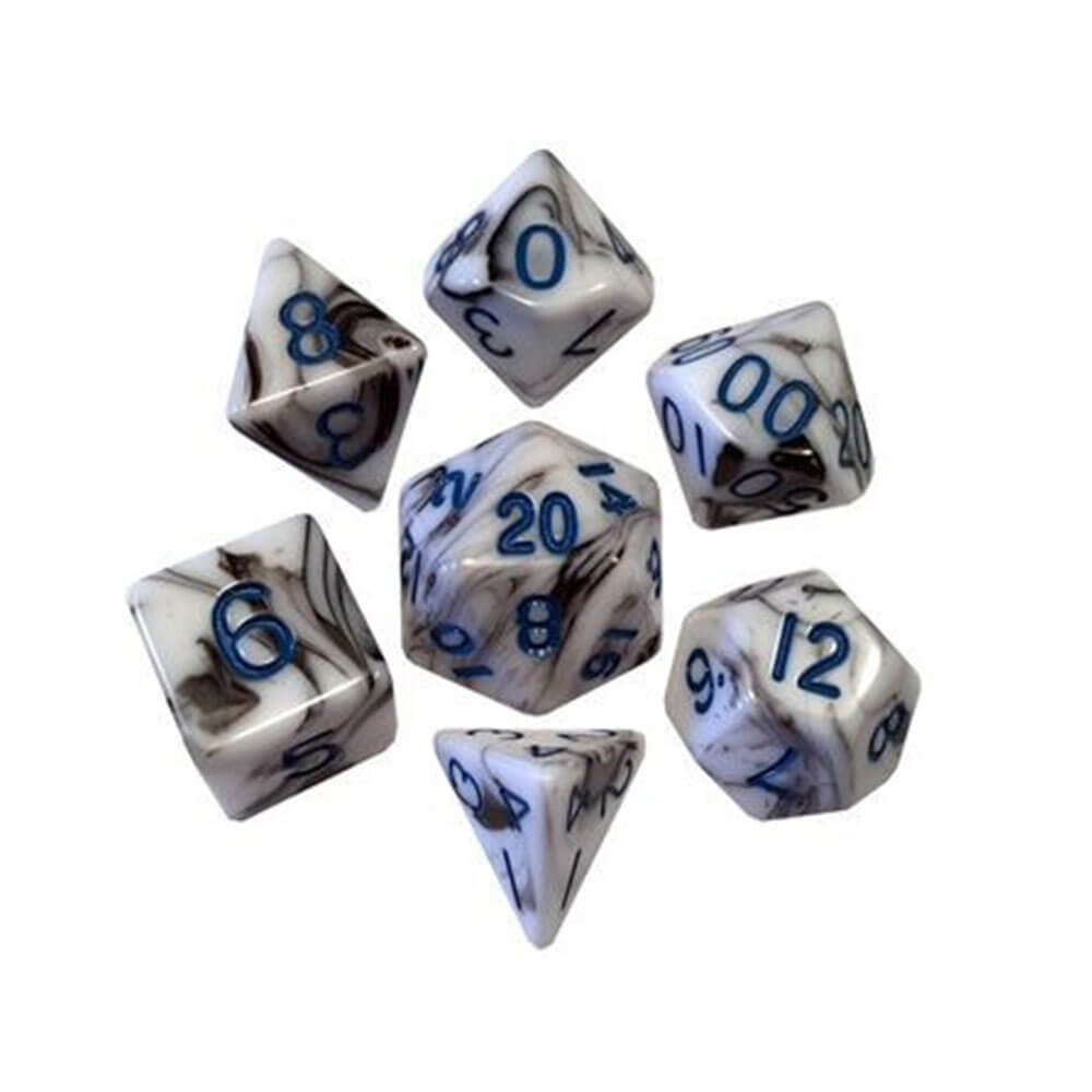 Metallic Di Dice Gameacrylic Di Set Marble (Numbers)