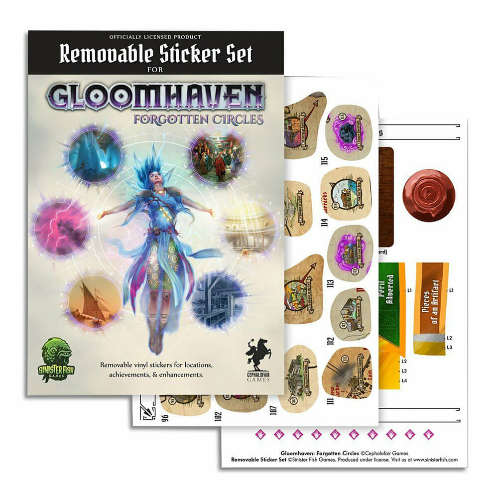 Gloomhaven Forgotten Circles Removable Sticker Set