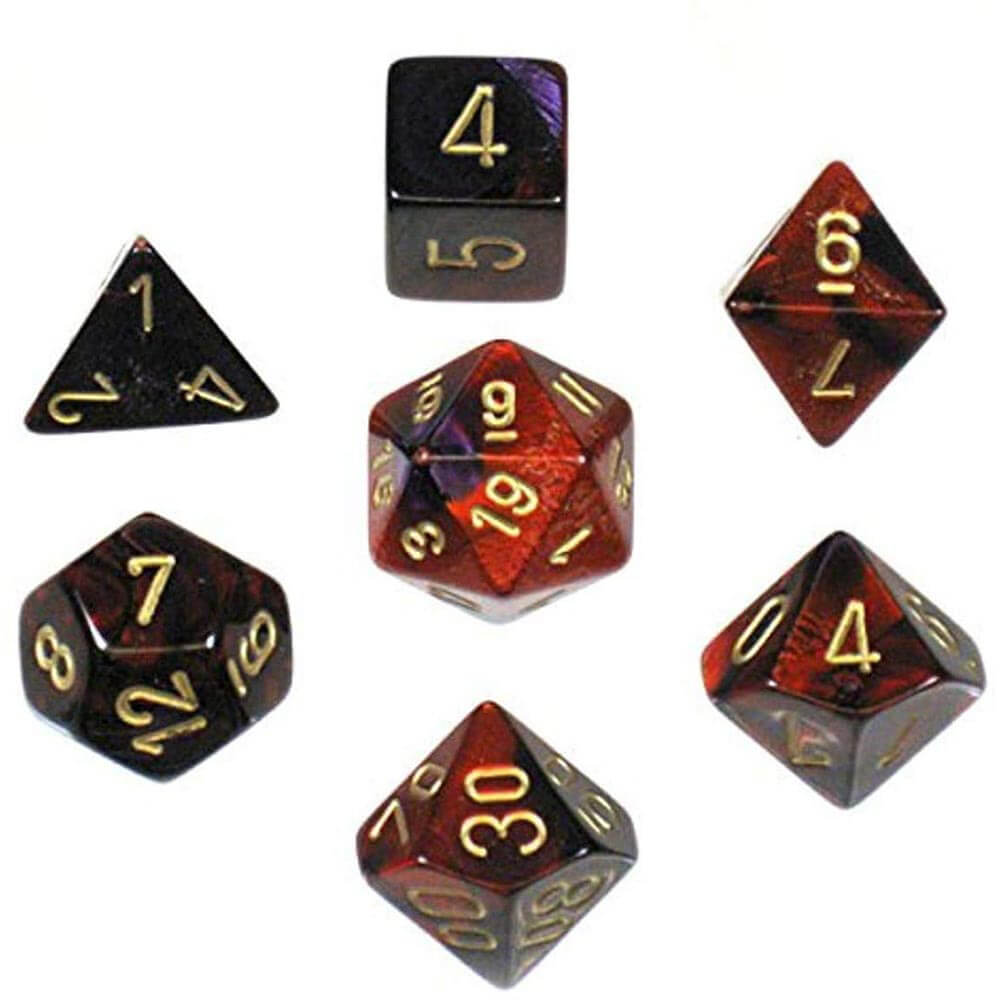 D7 Die Dice Gemini Poly (7 dados)