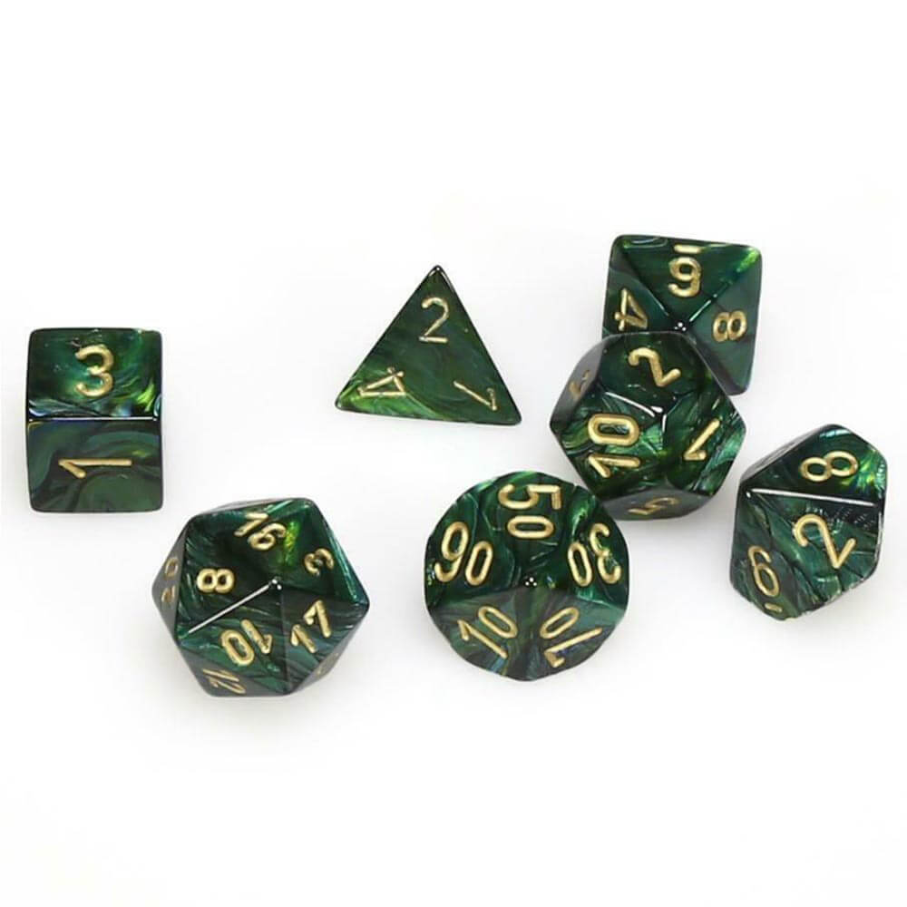 D7 Die Set Dice Scarab Polyhedral (7 terninger)