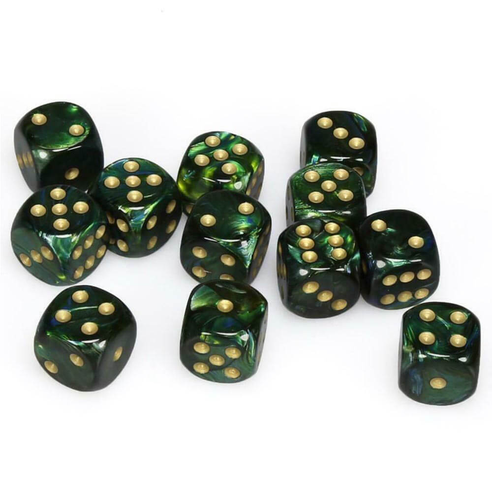 D6 Dice Scaraber 16 mm (12 kości)