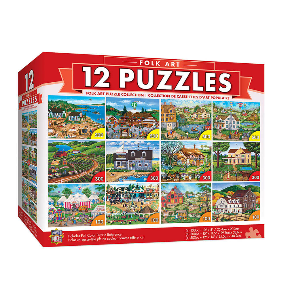 Puzzle des chefs-d'œuvre (12 Puzzle de pack de pack)