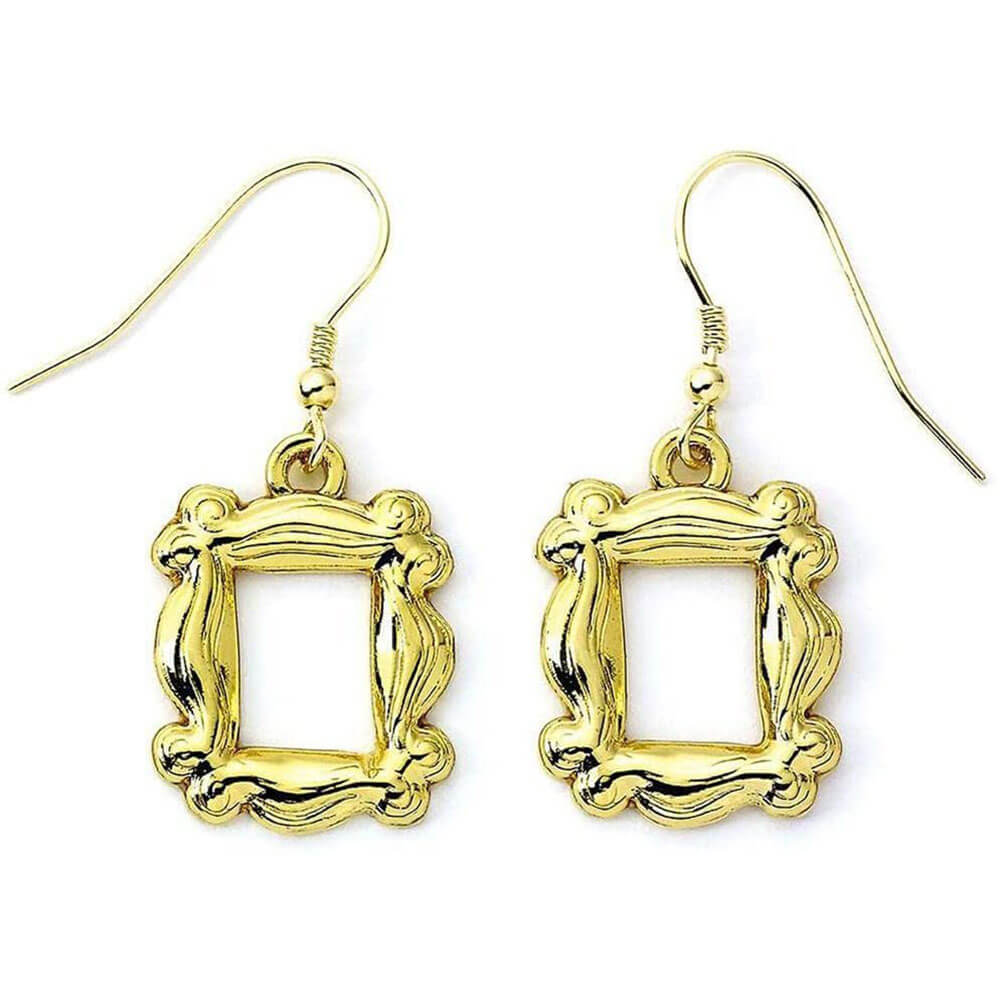 Friends Frame Gold Plated Dangle Earrings