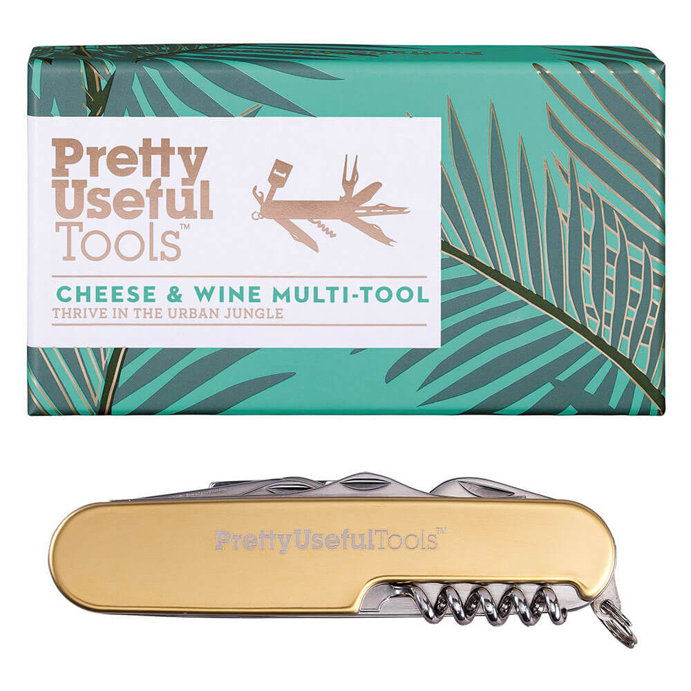 Pretty Useful Tools Cheese & Wine Multi-Tool (Gold)