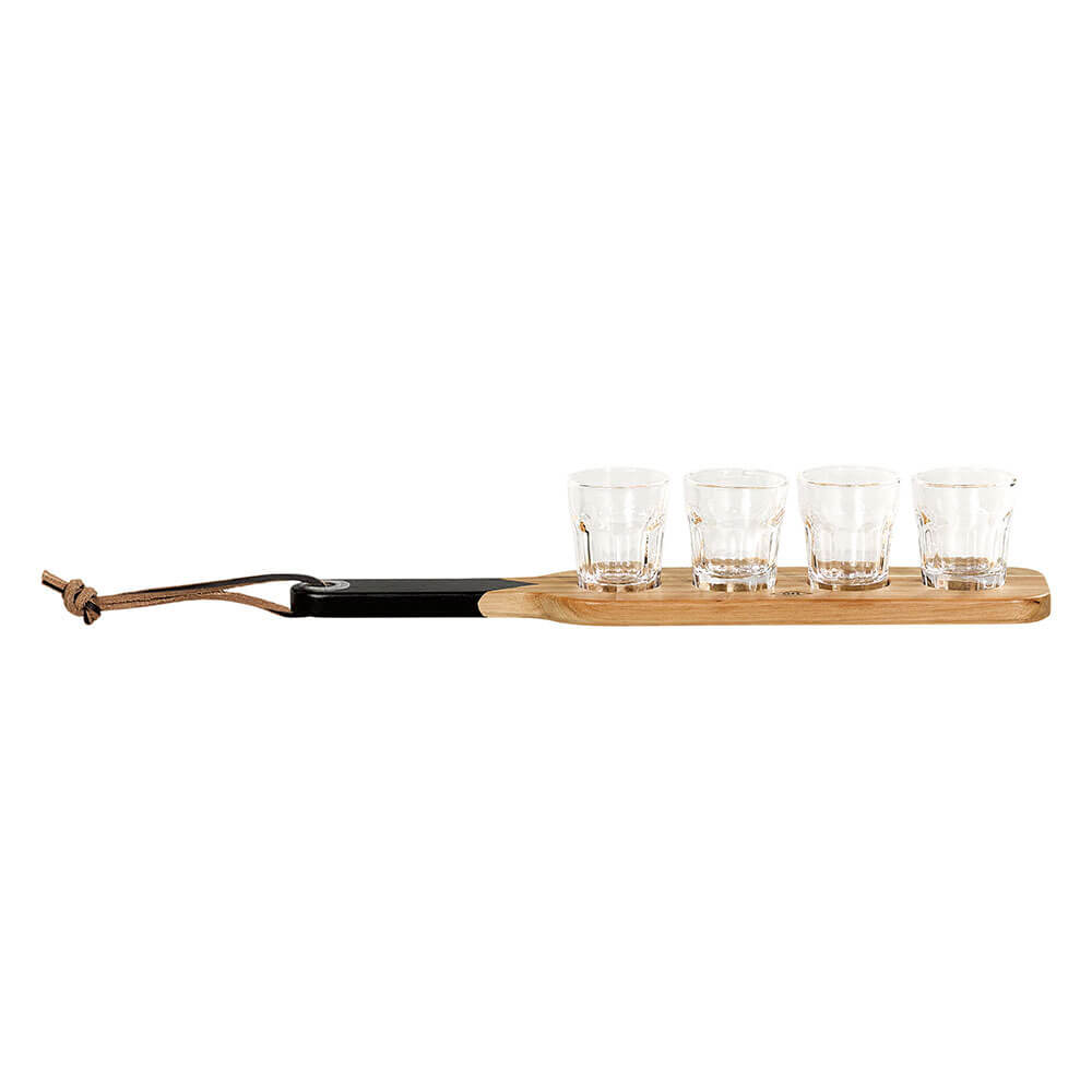 Gentlemen's Hardware Serving Paddle & Shot Glasses