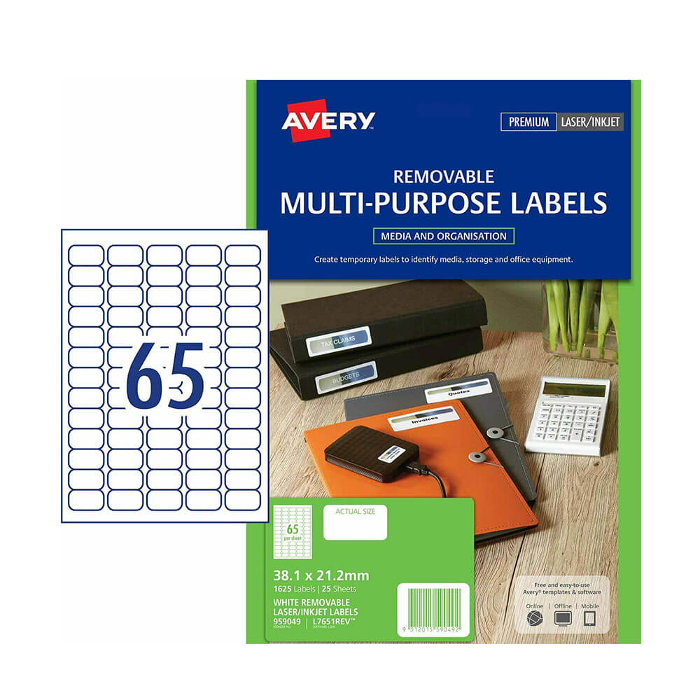 Avery Laser Adresse -label 25pk (65/ark)