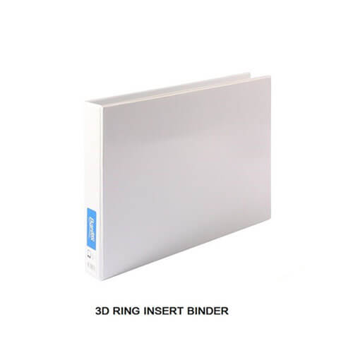 Bantex Landscape Insert Binder White 38mm A3