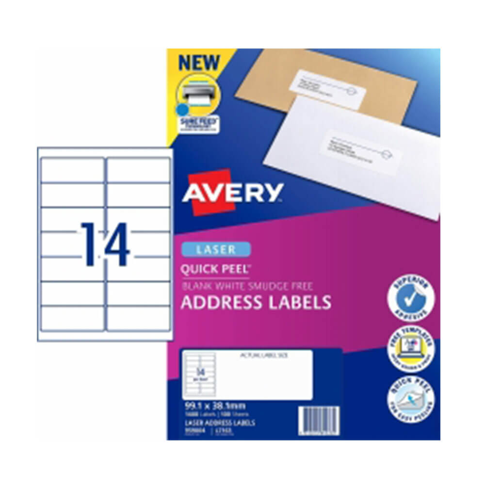 Etiqueta de endereço Avery White (100pk)