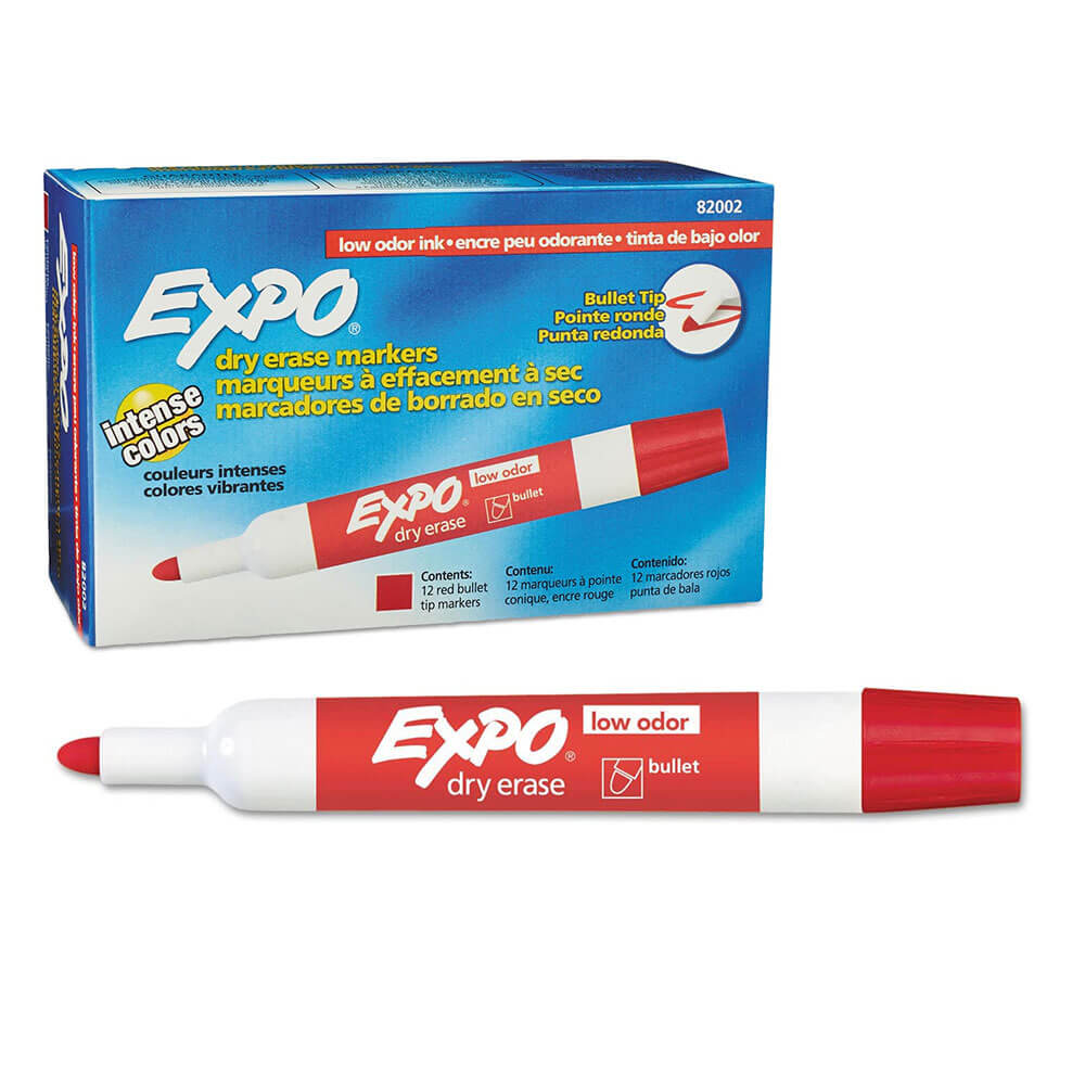 Expo Basse Bullet Bullet Marker Whiteboard 12pk