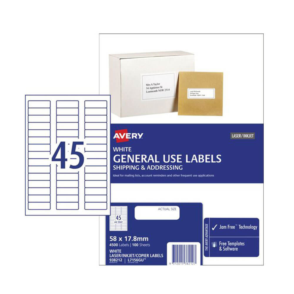 Copier Avery / Label laser 100pk