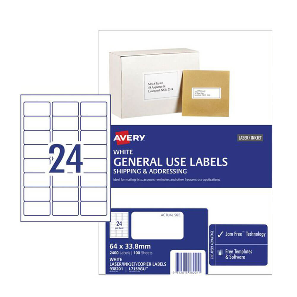 Copier Avery / Label laser 100pk