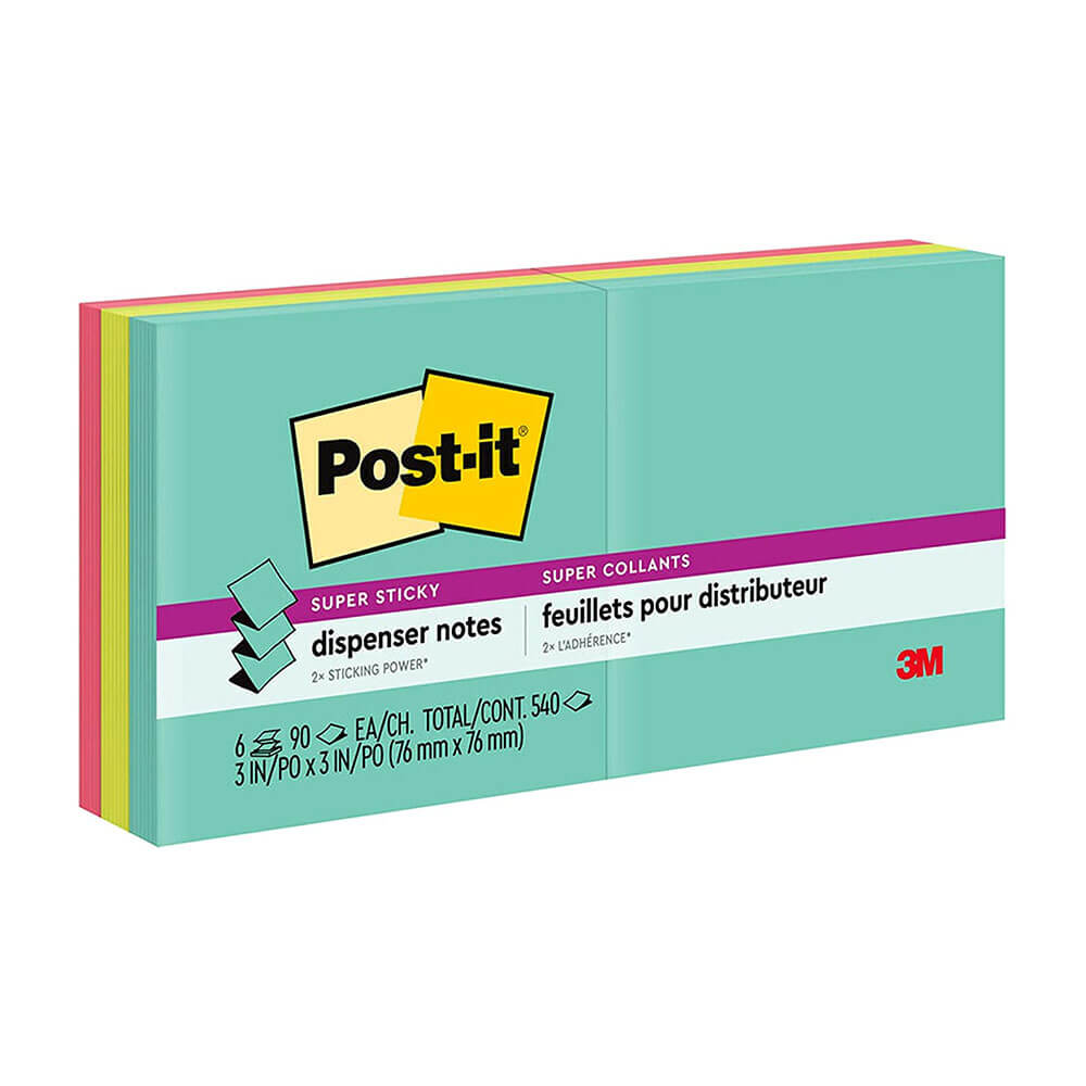 Post-it Super Stick-up-noter 76x76mm (6PK)