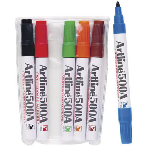 Artline Whiteboard Marker 2mm Bullet Assorted