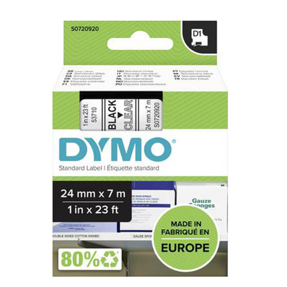 Etiqueta de cinta Dymo D1 24 mmx7m