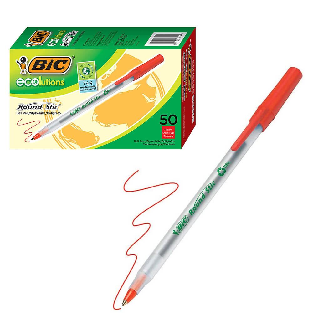 BIC ECOLUTIONS ROND STIC Ballpoint Pen 1.0 mm 50pk