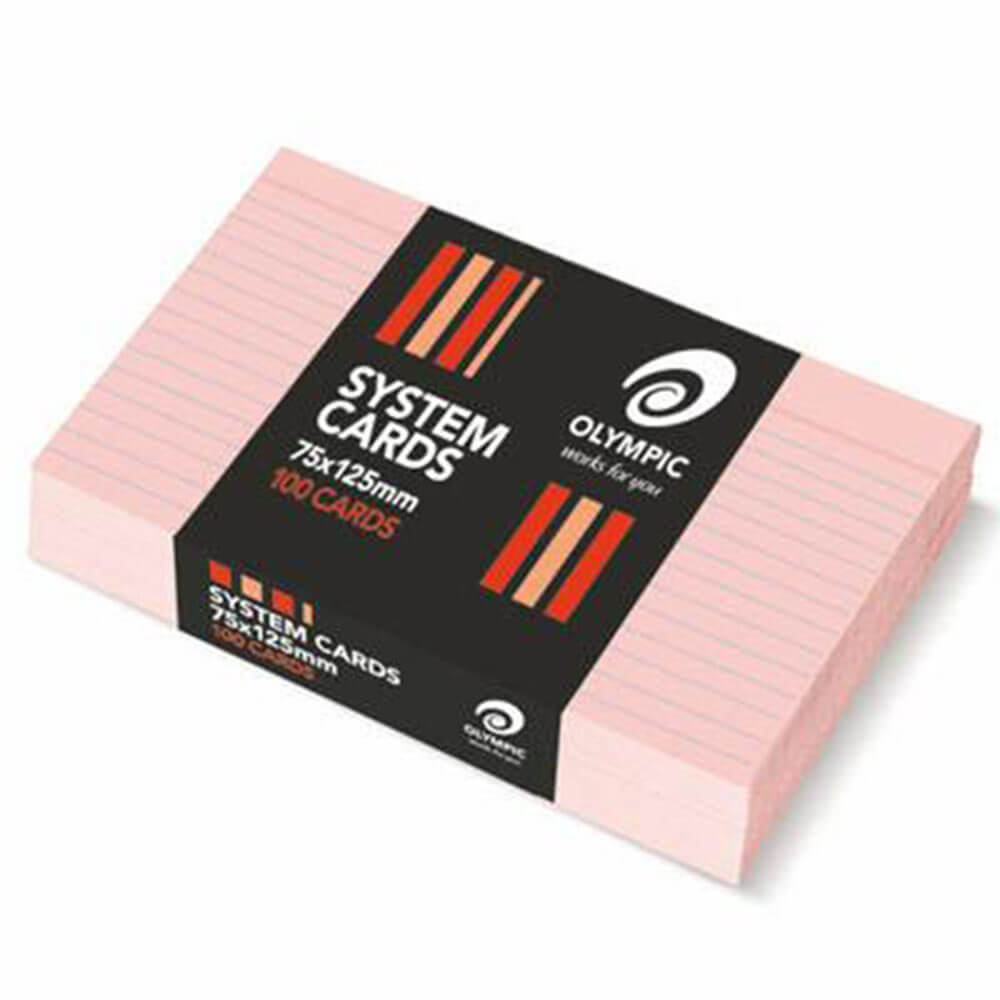 Tarjetas del sistema gobernado olímpico 75x125 mm (100pk)