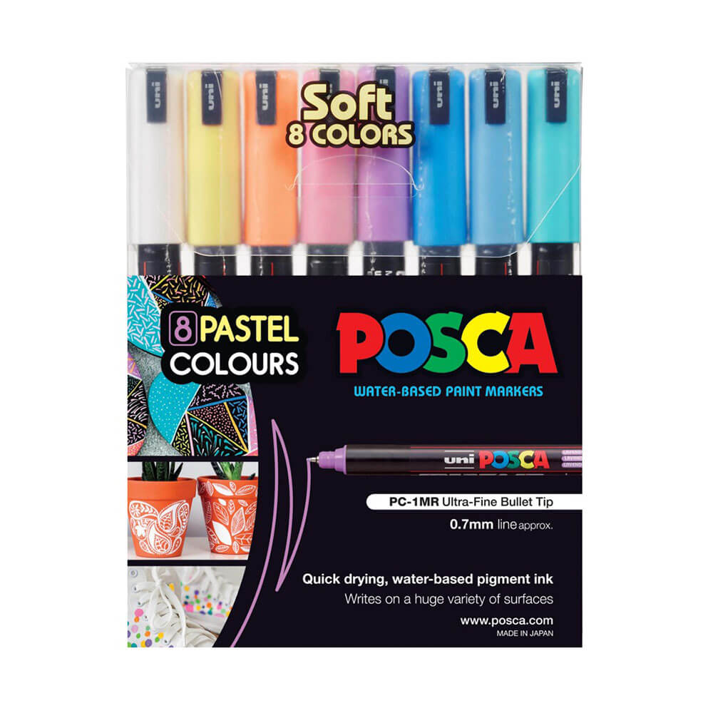 Uni Posca Extra Fine Tip Paint Paint Marker (8pk)