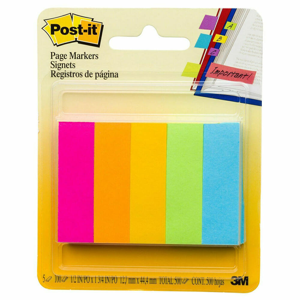 Post-it-Seitenmarkierungen 500 Blätter (5 Farben)