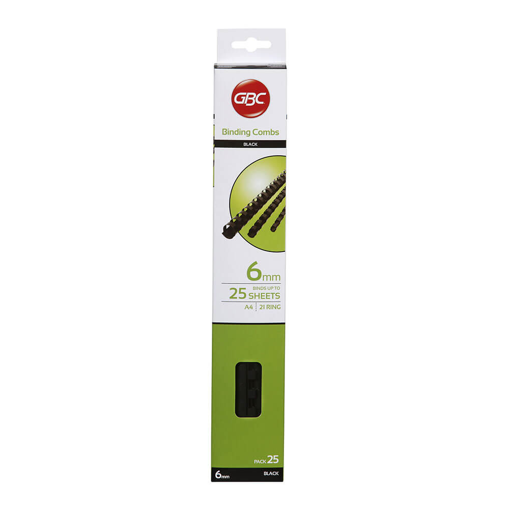 GBC 21 Pierścieni Combs 25pk (czarny)