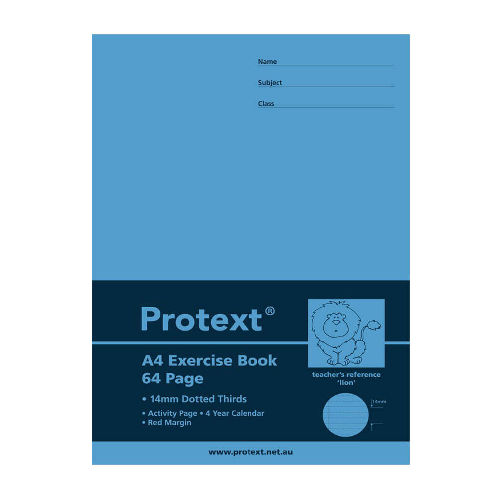 Livre d'exercices Protext 64 pages avec ligne pointillée (A4)